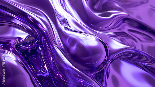 Abstract purple liquid on a white background, 3D rendering