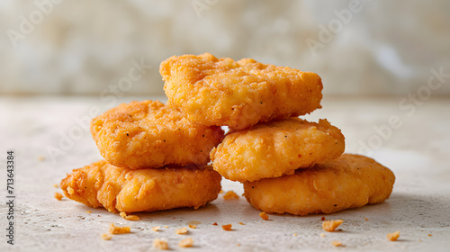 close up of  chicken nuggets photo