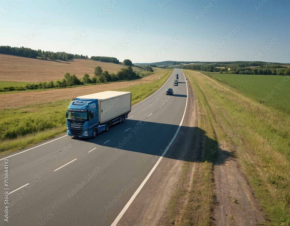 truck on the highway