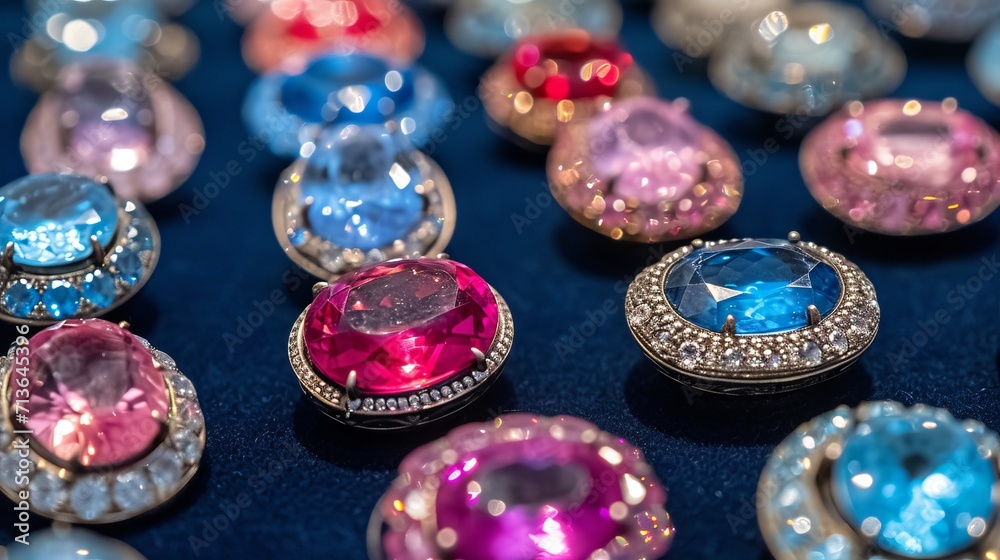 Intricate jewelry designs with vibrant gemstones close up shot of exquisite details and colors Intricate jewelry designs with vibrant gemstones close up shot of exquisite details and colors