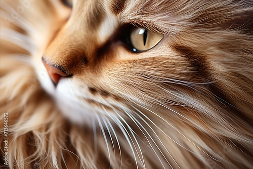 Vibrantly lit close up of a pet s fur, showcasing intricate details and vibrant tones.