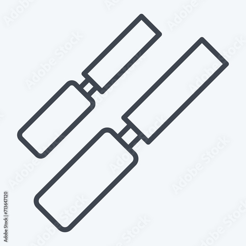 Icon Wood Chisel. related to Carpentry symbol. line style. simple design editable. simple illustration