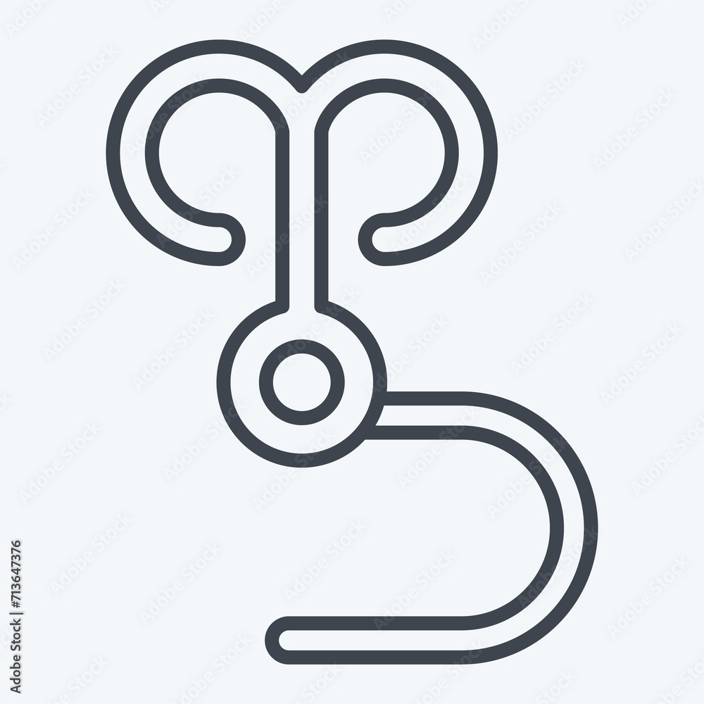 Icon Rope Hook. related to Ninja symbol. line style. simple design editable. simple illustration Icon Rope Hook. related to Ninja symbol. line style. simple design editable. simple illustration