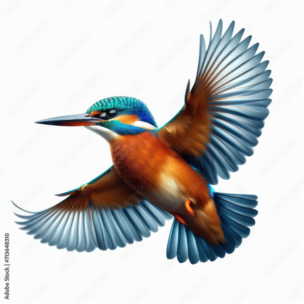 Naklejka premium common kingfisher, Martin pescador comun, colorful bird, Alcedo atthis, Bird. Animals.