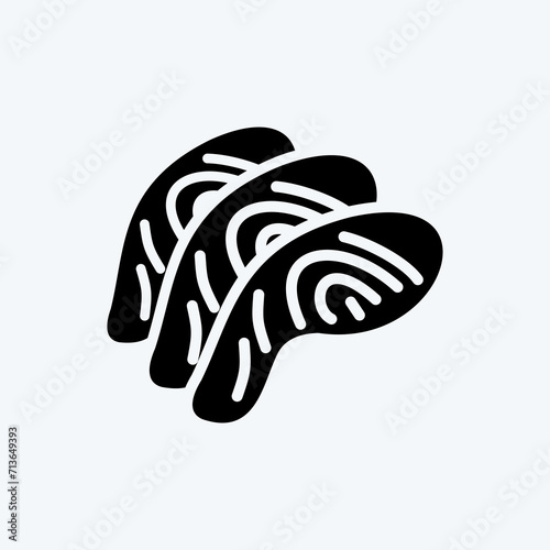 Icon Fish Fillet. suitable for Meat. glyph style. simple design editable. design template vector. simple illustration