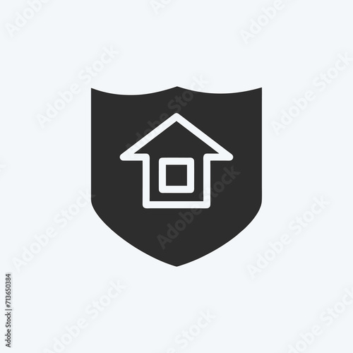 Icon Insurance. suitable for education symbol. glyph style. simple design editable. design template vector. simple illustration