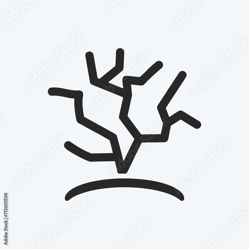 Icon Coral Reefs. suitable for education symbol. glyph style. simple design editable. design template vector. simple illustration
