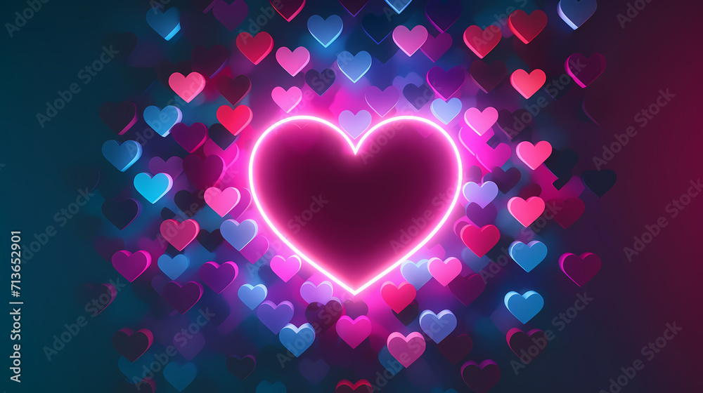 Valentine's Day, love and romance background, background with heart shapes Valentine's Day, love and romance background, background with heart shapes