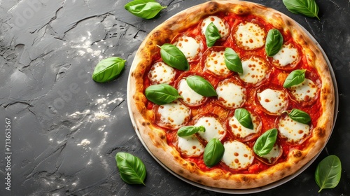 Delicious Napoli pizza takes center stage in this appetizing food photography. 