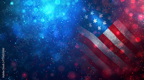 stars and background american flag background Memorial Day vector background generative AI photo