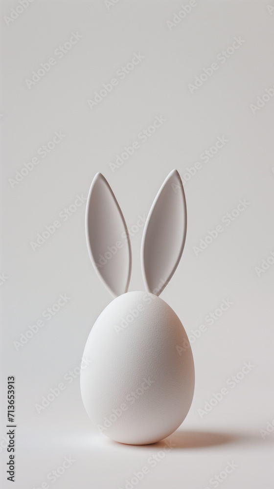 Obraz premium Easter egg with Rabbit ears background