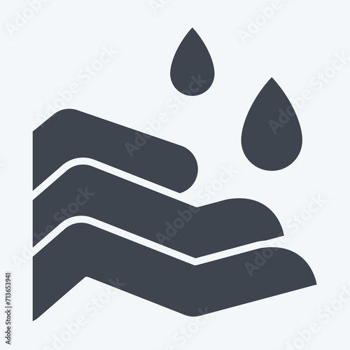 Icon Salah. related to Ramadan symbol. glyph style. simple design editable. simple illustration