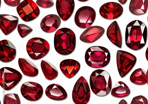  Shining beautiful ruby gemstone background from Generative AI © Arceli