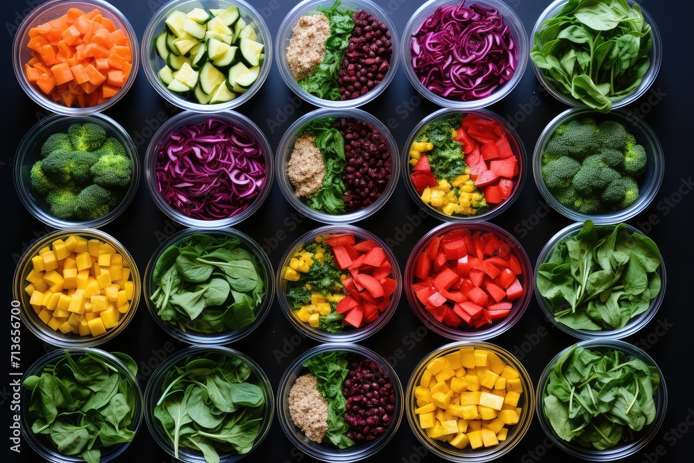 Abundance of Assorted Vegetables on Table Abundance of Assorted Vegetables on Table