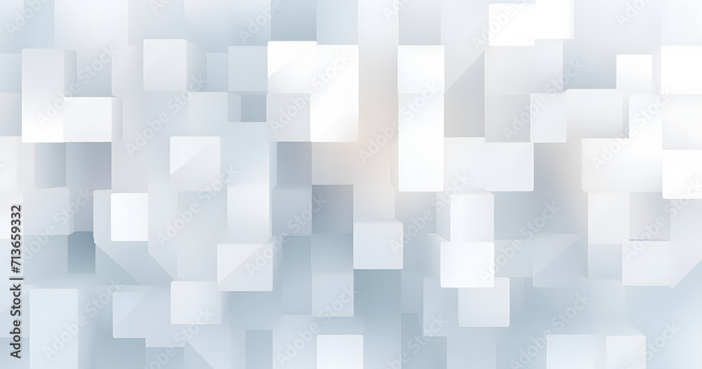 an abstract white background with squares and blocks