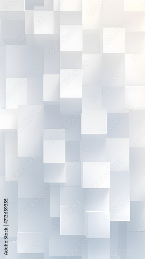 an abstract white background with squares and blocks