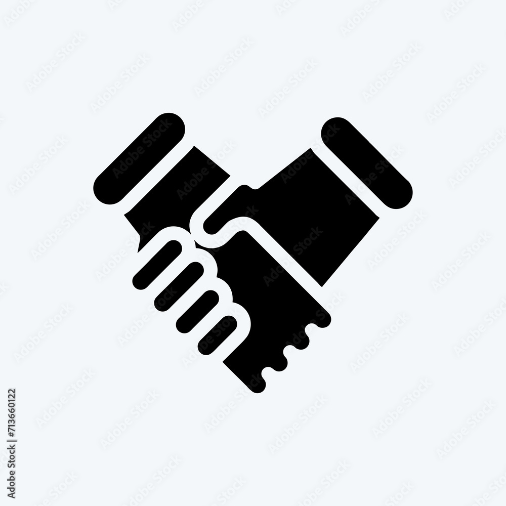 Icon Trust. suitable for Branding symbol. glyph style. simple design editable. design template vector. simple illustration Icon Trust. suitable for Branding symbol. glyph style. simple design editable. design template vector. simple illustration