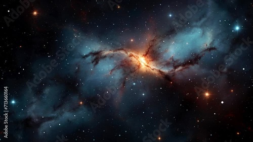 Galaxy in space, created with some elements made with generative AI