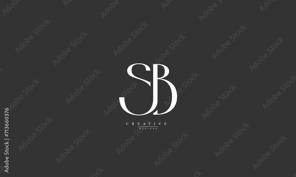 Alphabet letters Initials Monogram logo SB BS S B Alphabet letters Initials Monogram logo SB BS S B