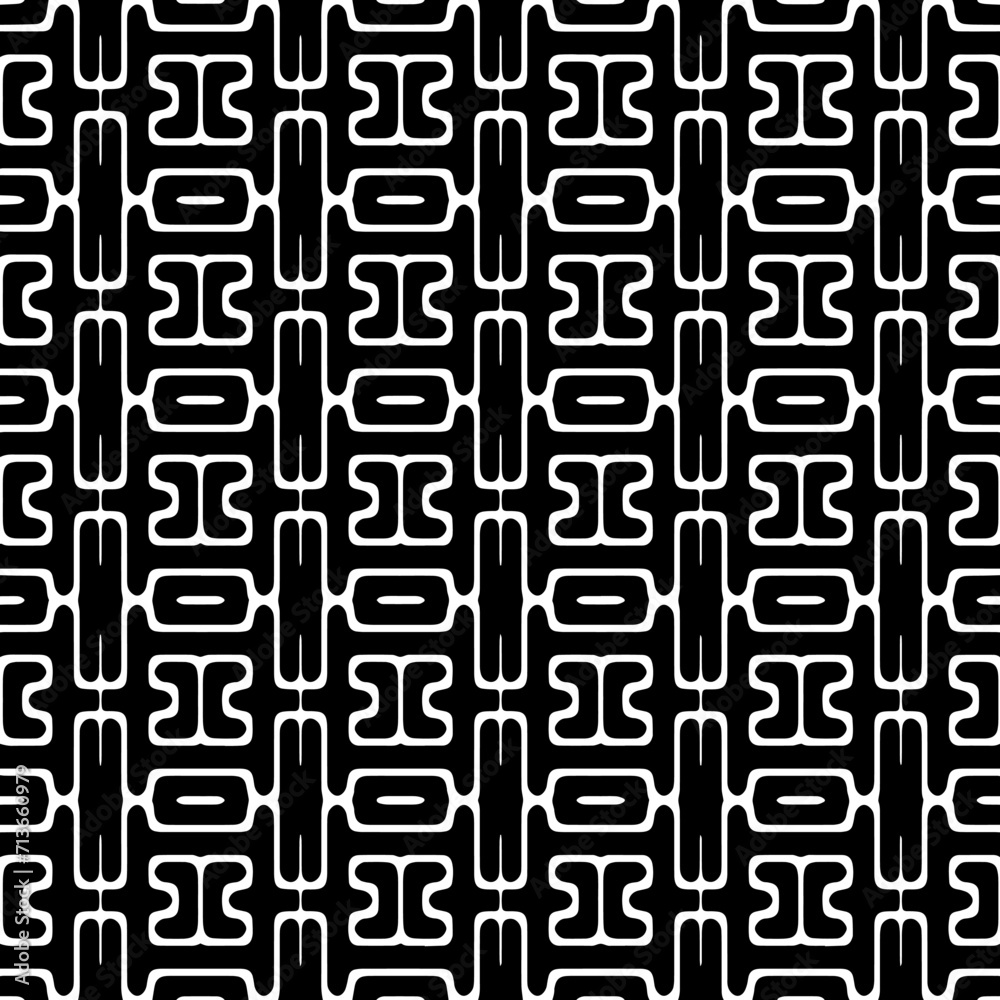 White background with black pattern. Seamless texture for fashion, textile design,  on wall paper, wrapping paper, fabrics and home decor. Simple repeat pattern.