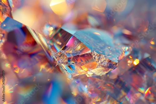 Transparent Crystal Fantasy: A Luminous Abstract Array