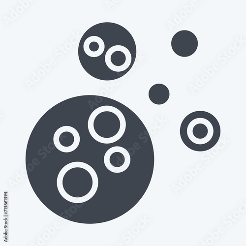 Icon Meteorites. related to Space symbol. glyph style. simple design editable. simple illustration