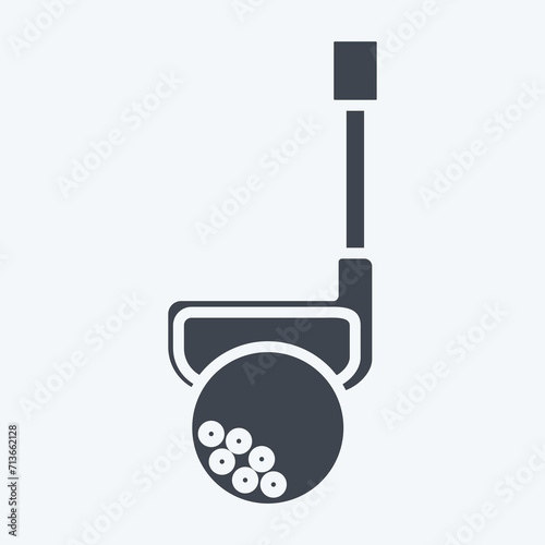 Icon Iron. related to Golf symbol. glyph style. simple design editable. simple illustration