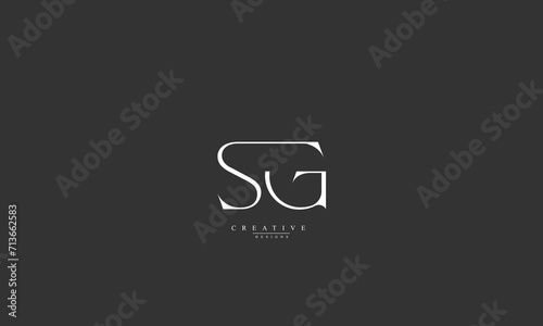 Alphabet letters Initials Monogram logo SG GS S G