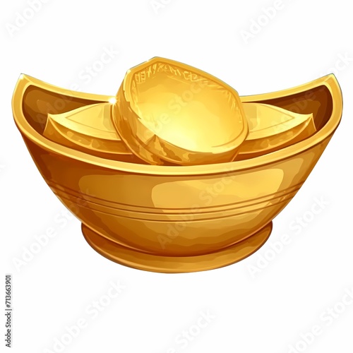 gold ingot illustration clip art photo