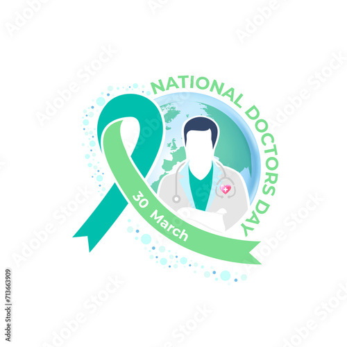 international doctors' day vector logo event concept