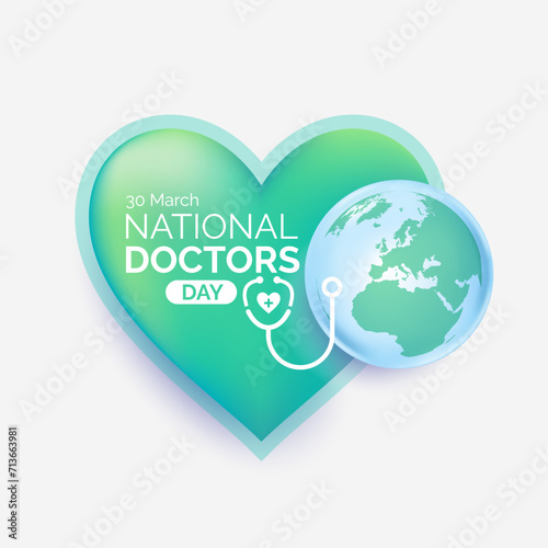 international doctors' day vector logo event concept