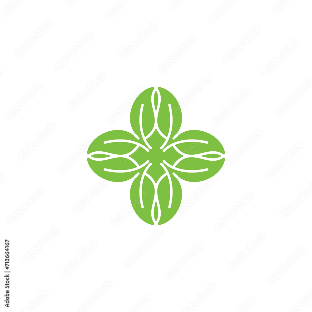 Logo vector green plant nature 