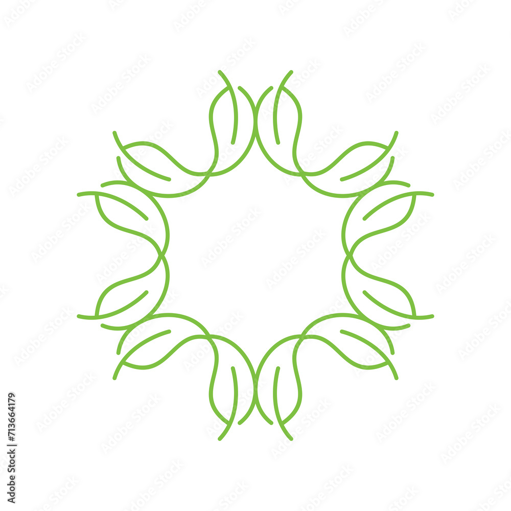Fototapeta premium Logo vector green plant nature 