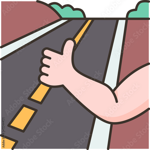 hitchhiking  icon