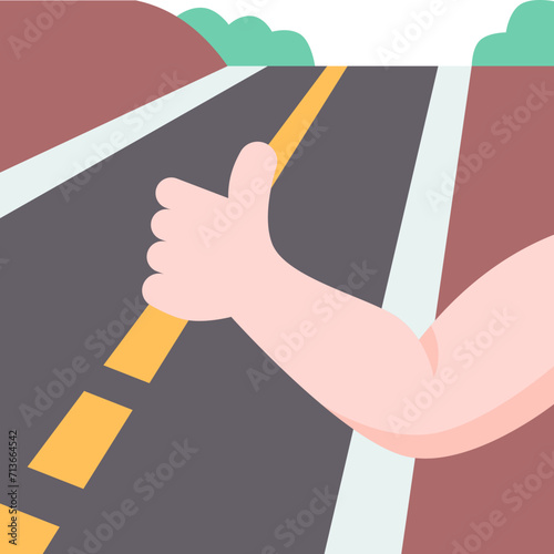 hitchhiking  icon
