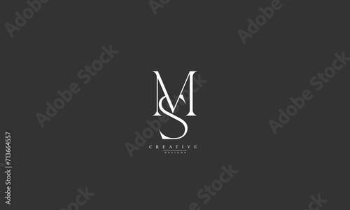 Alphabet letters Initials Monogram logo SM MS S M photo