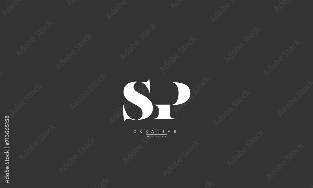Alphabet letters Initials Monogram logo SP PS S P Alphabet letters Initials Monogram logo SP PS S P