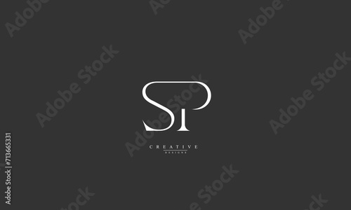 Alphabet letters Initials Monogram logo SP PS S P