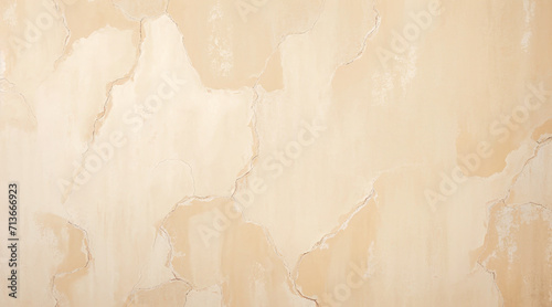 Concrete texture background in beige color. Cracked, weathered painted wall background. Concrete texture backdrop in beige color. cement texture background, exterior wall plaster rough surface photo