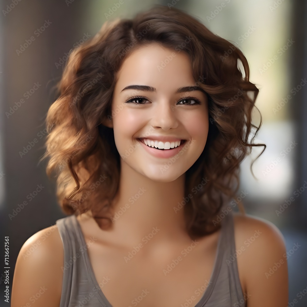 portrait of a smiling woman portrait of a smiling woman