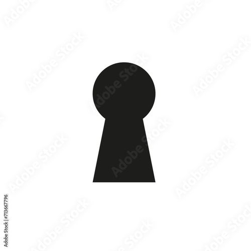 illustration keyhole icon vector flat design on isolated