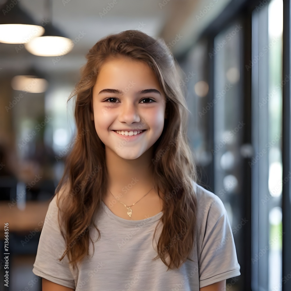 portrait of a smiling girl portrait of a smiling girl