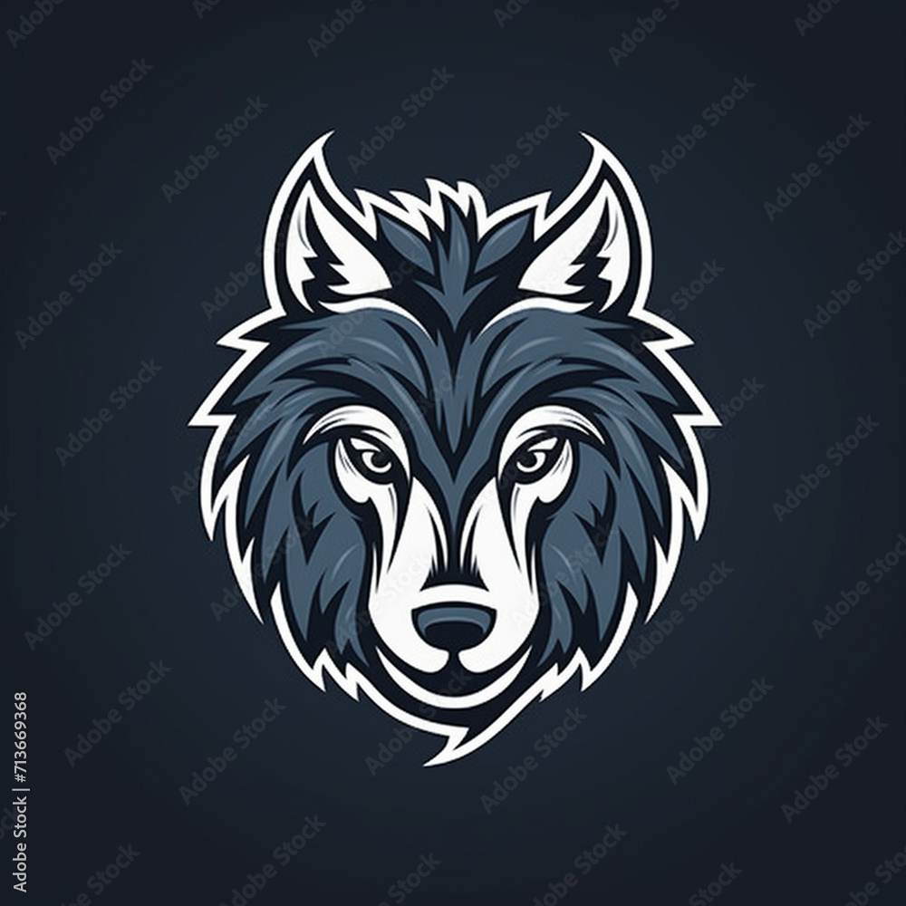 Fototapeta premium logo icon wolf mascot30