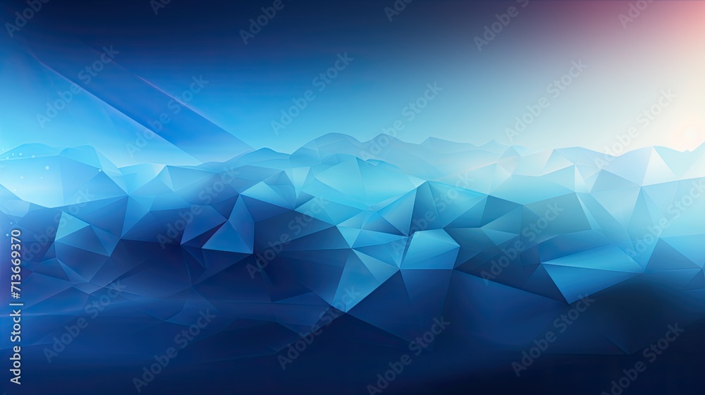 Abstract symmetrical blue gradient background. Geometrical wallpaper concept.
