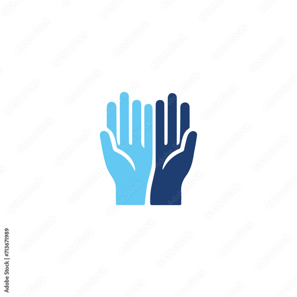 Hand Care Logo Simple Flat Design on White Background Hand Care Logo Simple Flat Design on White Background