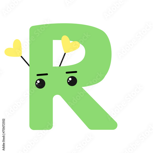 alphabet green R