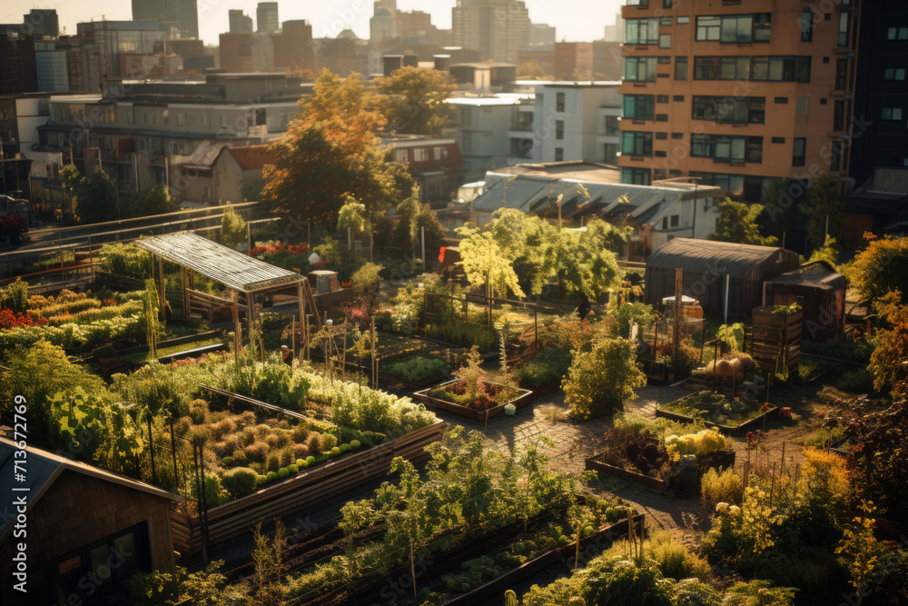 Modern Rooftop Garden In The City