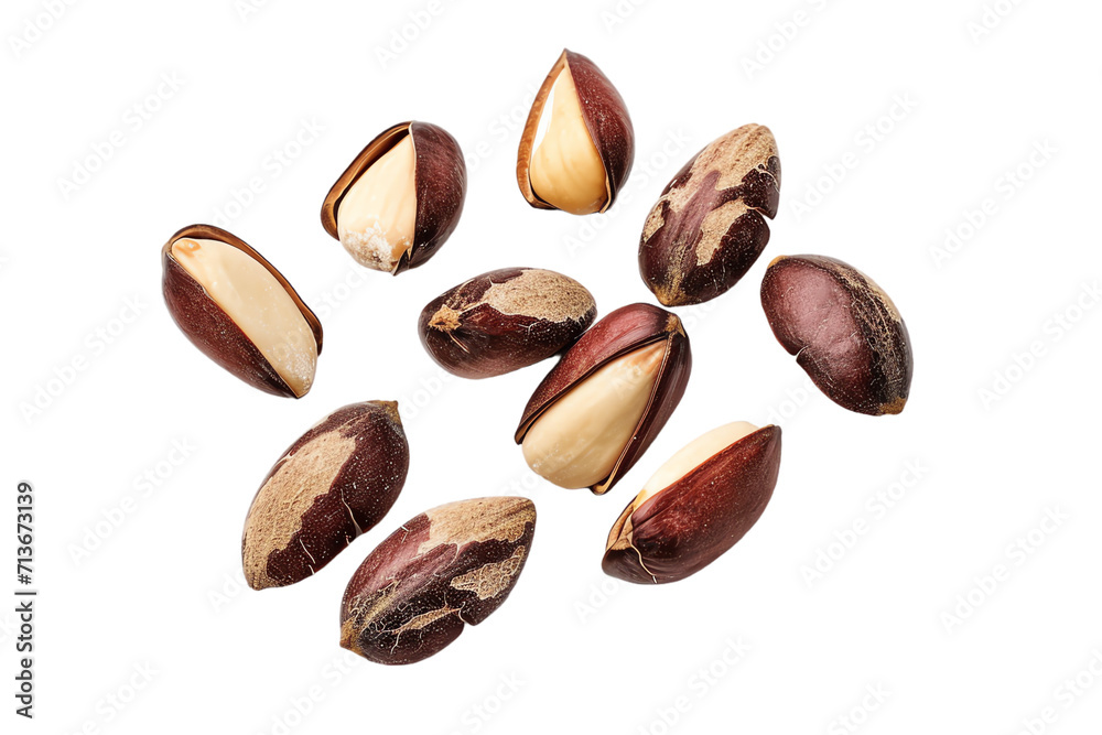 Group of peanuts on a transparent background Group of peanuts on a transparent background