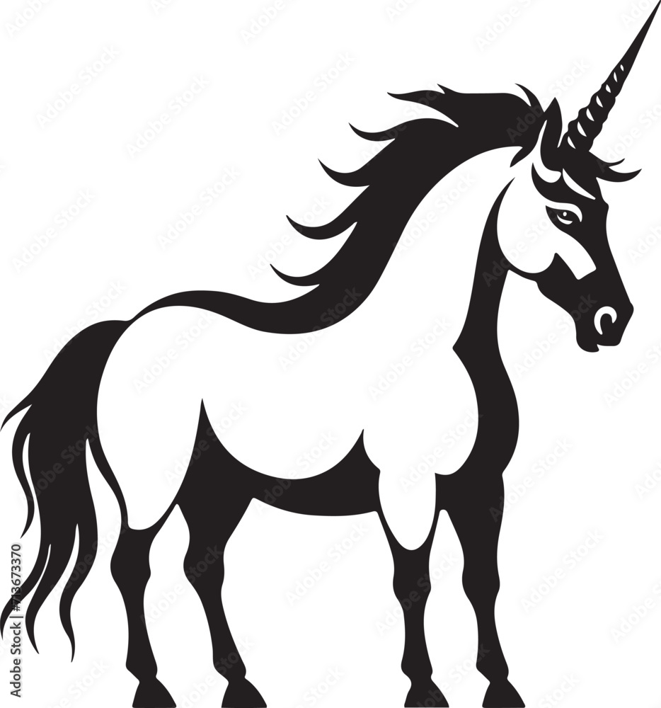 Unicorn illustration vector silhouette