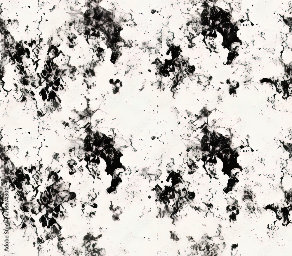White and Black Acid Wash, Fabric Pattern, Seamless Pattern.